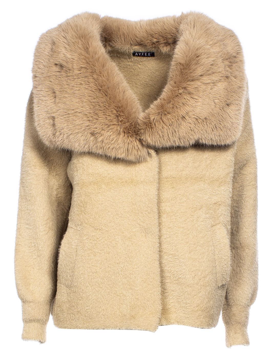 GIACCA CORTA COLLO,3 TG,100%NY,MADE IN PRC             - BEIGE
